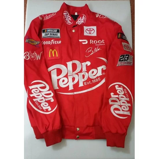 Red Cotton Dr Pepper Racing Jacket Doctor